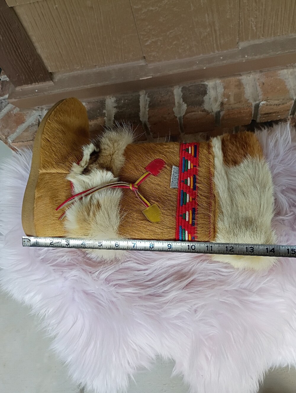 Tecnica Southwestern Apres Ski Goat Hair Fur Winter Snow Boots Made in Italy 42 - Picture 15 of 16